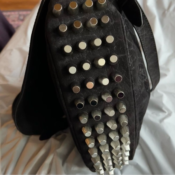 Alexander Wang Black Leather Crossbody Bag Studded Bottom NWT - Picture 6 of 17